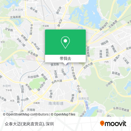 众泰大迈(龙岗直营店)地图