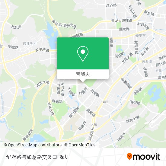 华府路与如意路交叉口地图