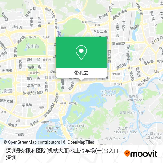 深圳爱尔眼科医院(机械大厦)地上停车场(一)出入口地图