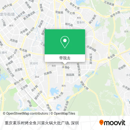 重庆素乐村烤全鱼川菜火锅大批广场地图