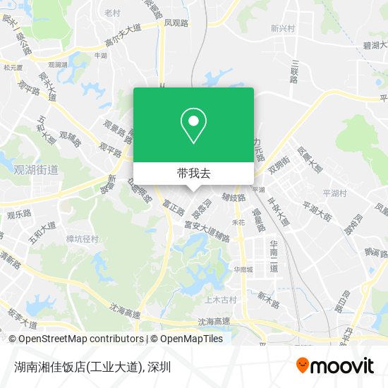 湖南湘佳饭店(工业大道)地图