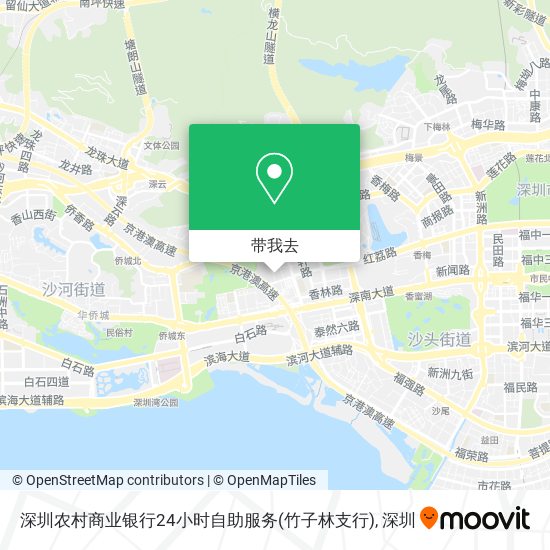 深圳农村商业银行24小时自助服务(竹子林支行)地图