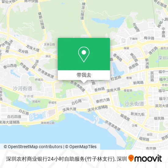 深圳农村商业银行24小时自助服务(竹子林支行)地图