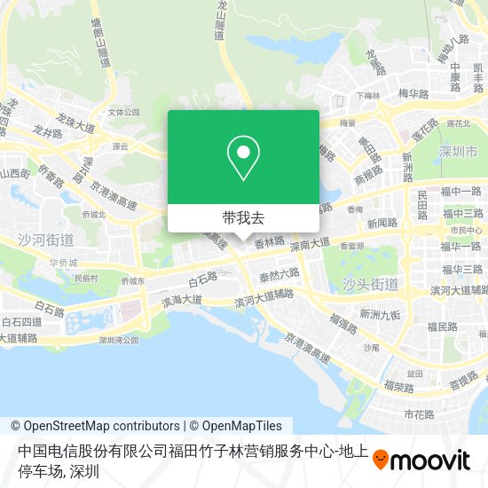 中国电信股份有限公司福田竹子林营销服务中心-地上停车场地图