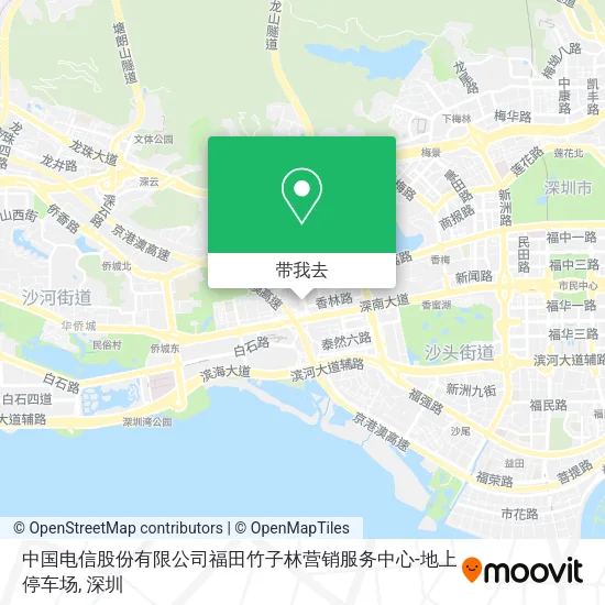 中国电信股份有限公司福田竹子林营销服务中心-地上停车场地图
