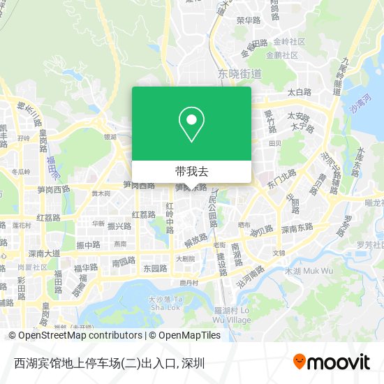 西湖宾馆地上停车场(二)出入口地图