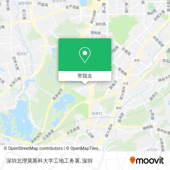 深圳北理莫斯科大学工地工务署地图