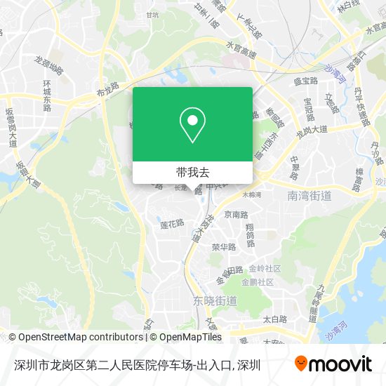 深圳市龙岗区第二人民医院停车场-出入口地图