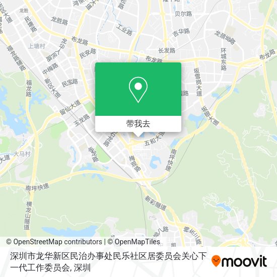 深圳市龙华新区民治办事处民乐社区居委员会关心下一代工作委员会地图