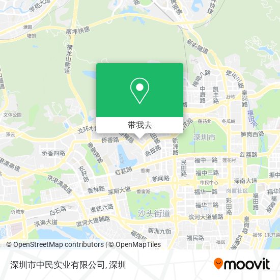 深圳市中民实业有限公司地图