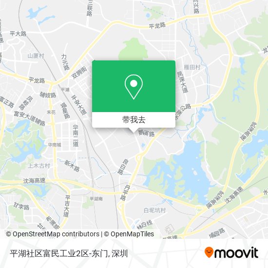 平湖社区富民工业2区-东门地图