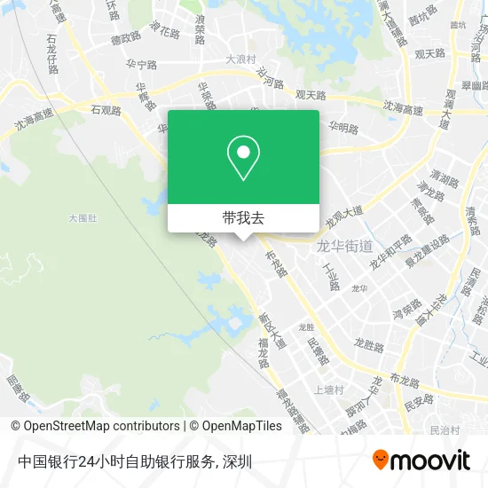 中国银行24小时自助银行服务地图