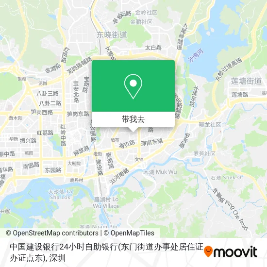 中国建设银行24小时自助银行(东门街道办事处居住证办证点东)地图