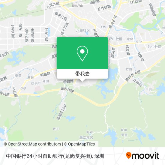 中国银行24小时自助银行(龙岗复兴街)地图
