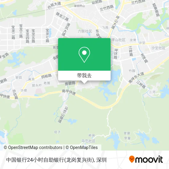 中国银行24小时自助银行(龙岗复兴街)地图