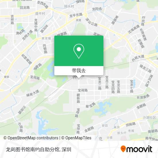 龙岗图书馆南约自助分馆地图