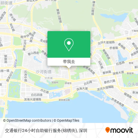 交通银行24小时自助银行服务(锦绣街)地图