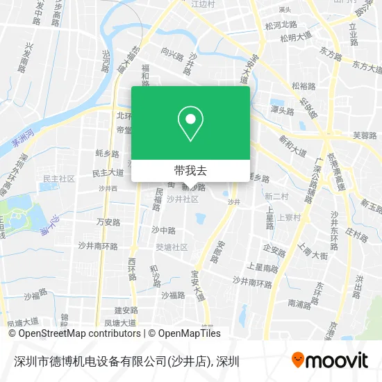 深圳市德博机电设备有限公司(沙井店)地图