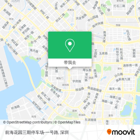 前海花园三期停车场-一号路地图