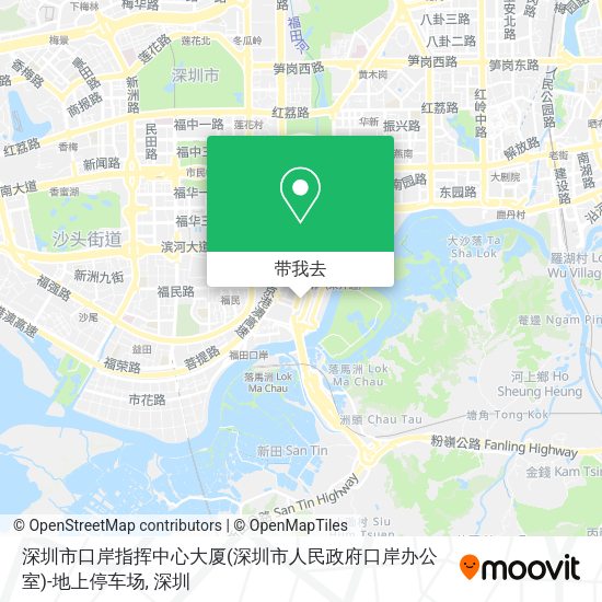 深圳市口岸指挥中心大厦(深圳市人民政府口岸办公室)-地上停车场地图