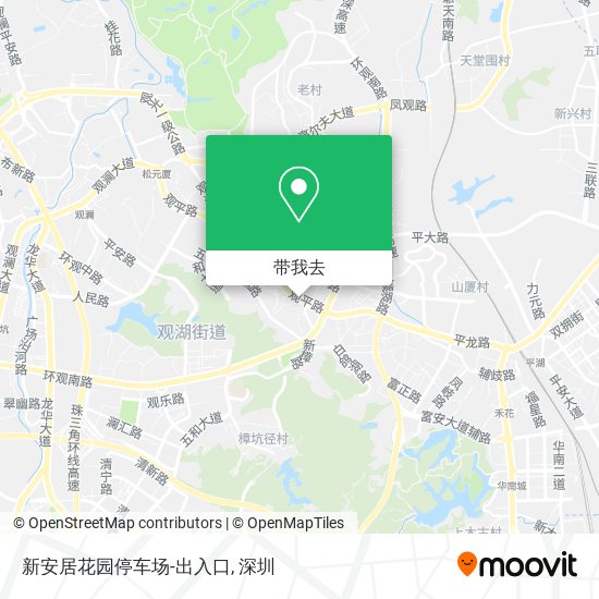 新安居花园停车场-出入口地图