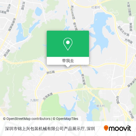 深圳市锦上兴包装机械有限公司产品展示厅地图
