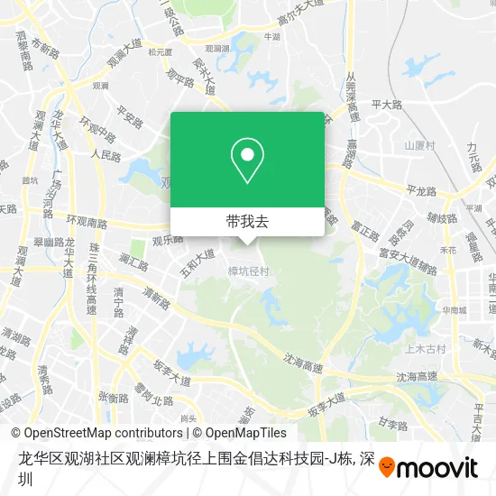 龙华区观湖社区观澜樟坑径上围金倡达科技园-J栋地图