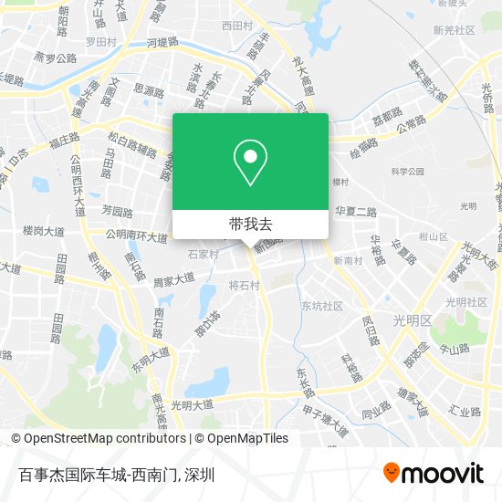 百事杰国际车城-西南门地图