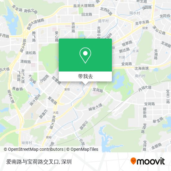 爱南路与宝荷路交叉口地图