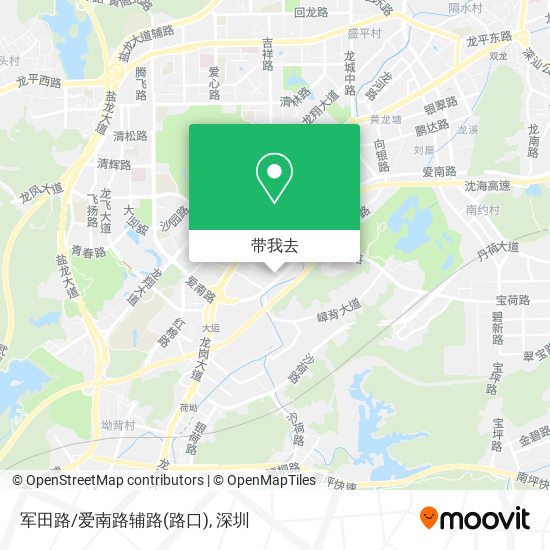 军田路/爱南路辅路(路口)地图