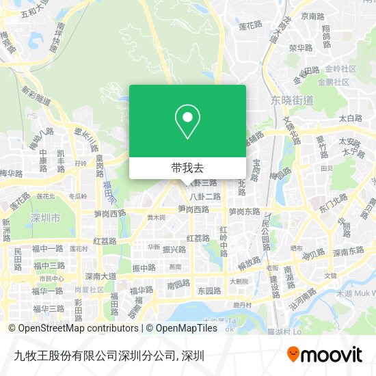 九牧王股份有限公司深圳分公司地图