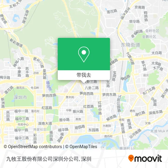 九牧王股份有限公司深圳分公司地图