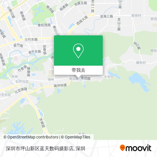 深圳市坪山新区蓝天数码摄影店地图