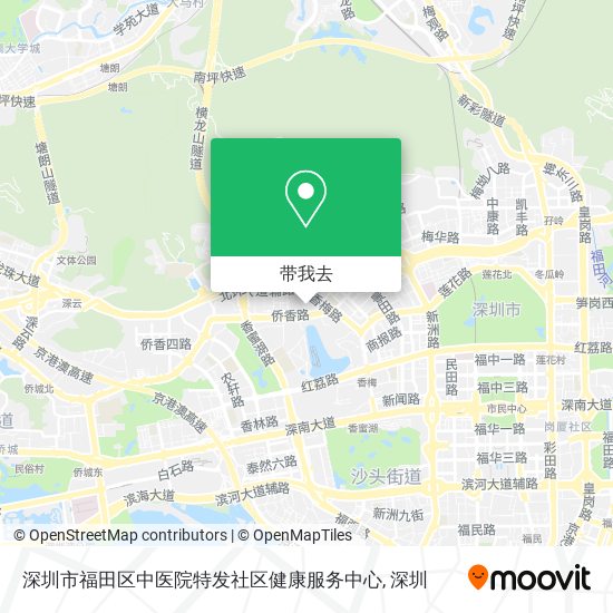 深圳市福田区中医院特发社区健康服务中心地图