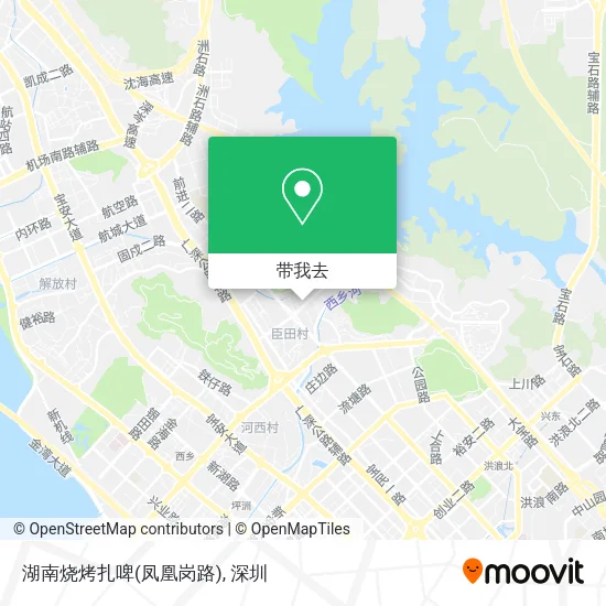 湖南烧烤扎啤(凤凰岗路)地图