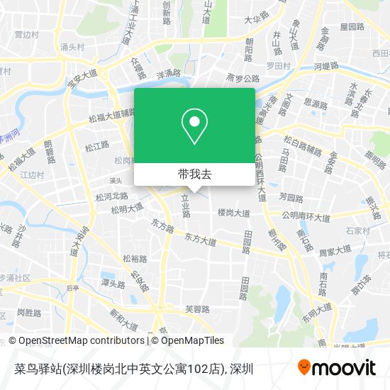 菜鸟驿站(深圳楼岗北中英文公寓102店)地图