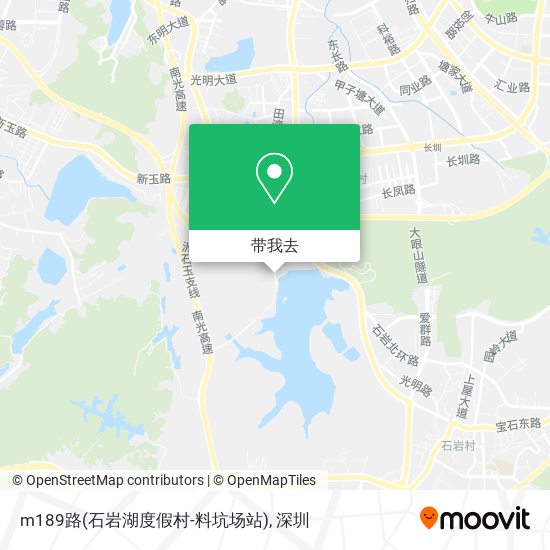 m189路(石岩湖度假村-料坑场站)地图