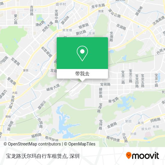 宝龙路沃尔玛自行车租赁点地图