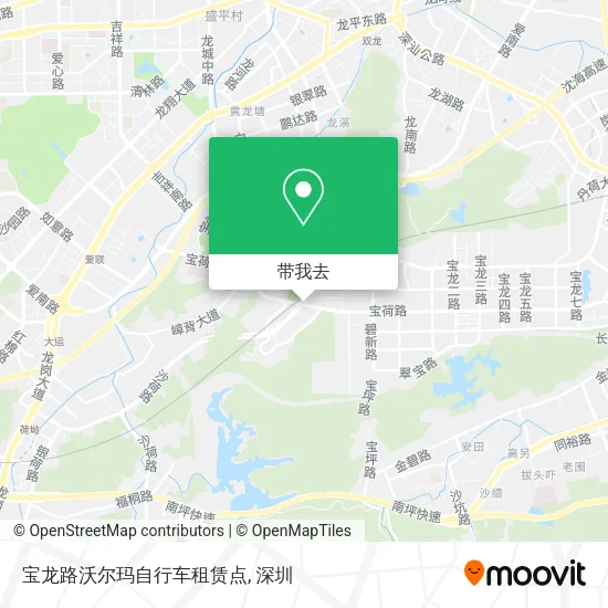 宝龙路沃尔玛自行车租赁点地图