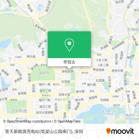 普天新能源充电站(笔架山公园南门)地图