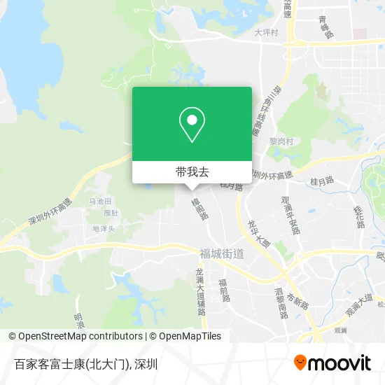 百家客富士康(北大门)地图