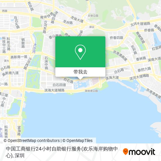 中国工商银行24小时自助银行服务(欢乐海岸购物中心)地图