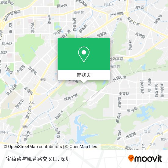 宝荷路与嶂背路交叉口地图