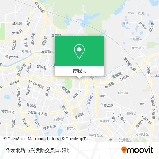 华发北路与兴发路交叉口地图