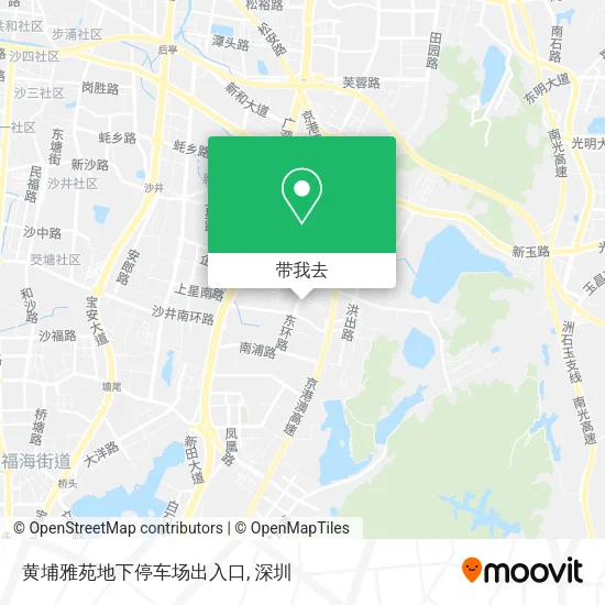 黄埔雅苑地下停车场出入口地图