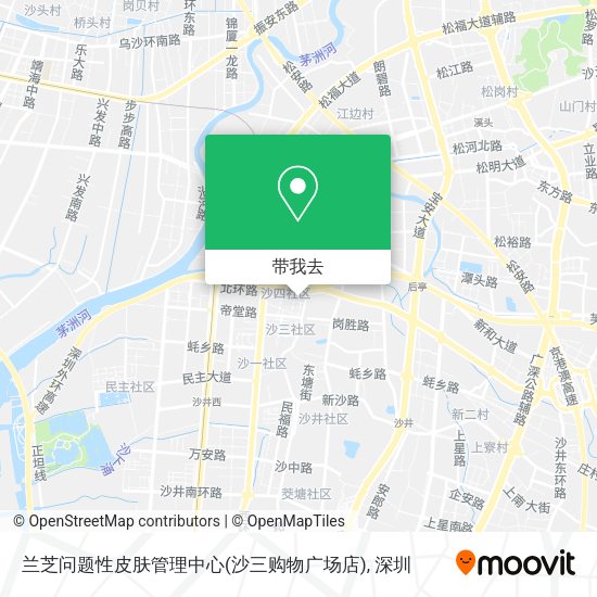兰芝问题性皮肤管理中心(沙三购物广场店)地图