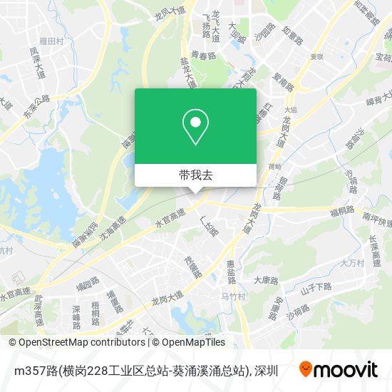 m357路(横岗228工业区总站-葵涌溪涌总站)地图