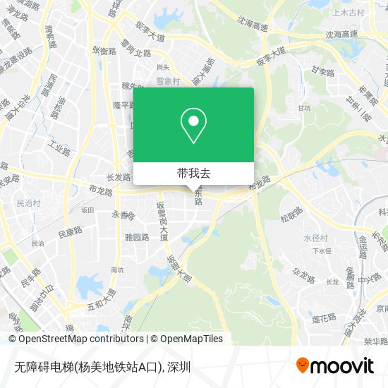 无障碍电梯(杨美地铁站A口)地图