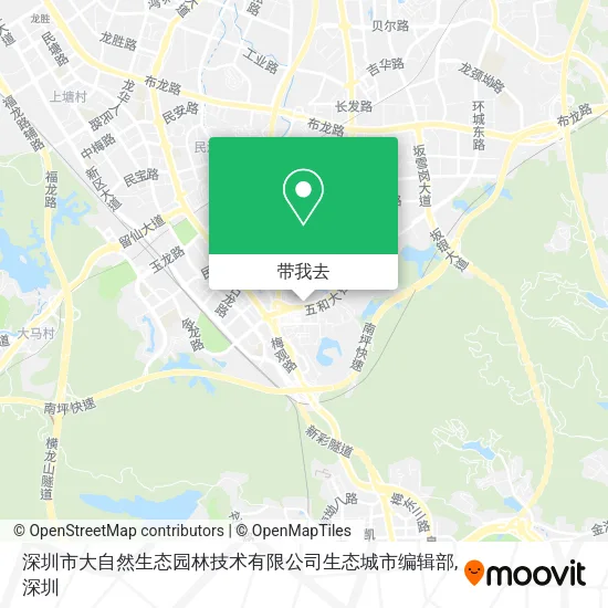深圳市大自然生态园林技术有限公司生态城市编辑部地图