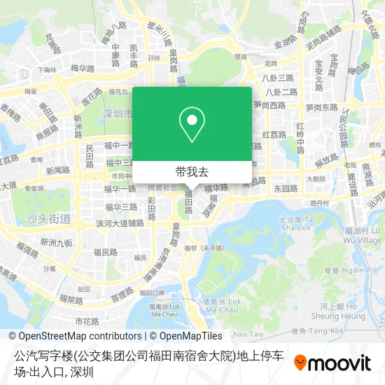 公汽写字楼(公交集团公司福田南宿舍大院)地上停车场-出入口地图